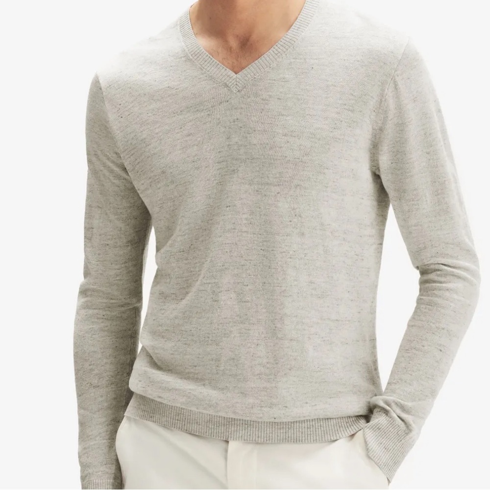 J. Crew Lightweight V-Neck Gray Sweater | L - Picture 1 of 10